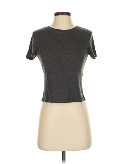 Pre-owned Zara Short Sleeve T-shirt In Gray