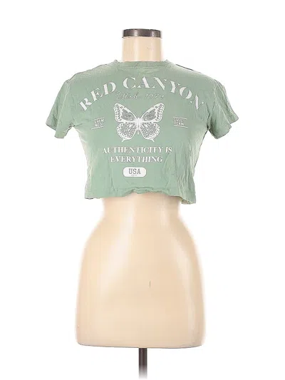 Pre-owned Zara Short Sleeve T-shirt In Green