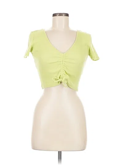 Pre-owned Zara Short Sleeve T-shirt In Green