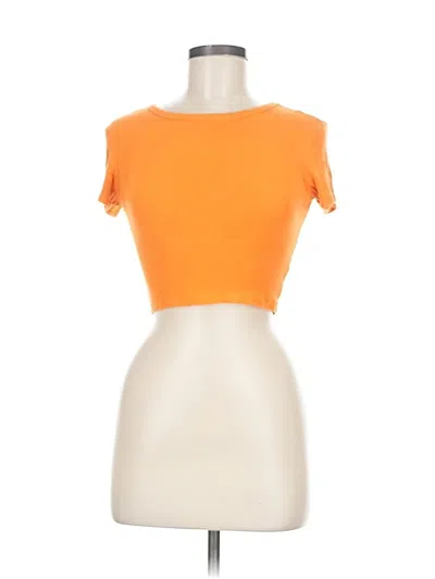 Pre-owned Zara Short Sleeve T-shirt In Orange