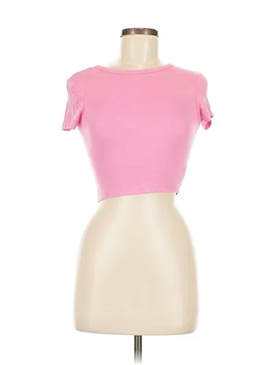 Pre-owned Zara Short Sleeve T-shirt In Pink