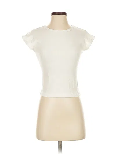 Pre-owned Zara Short Sleeve T-shirt In White