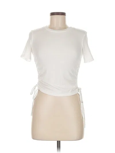 Pre-owned Zara Short Sleeve T-shirt In White