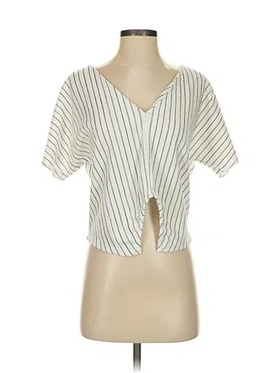 Pre-owned Zara Short Sleeve T-shirt In White