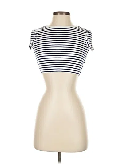 Pre-owned Zara Short Sleeve T-shirt In White