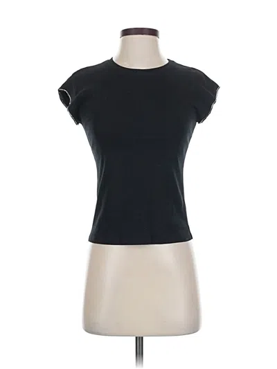 Pre-owned Zara Short Sleeve Top Black Boatneck Tops