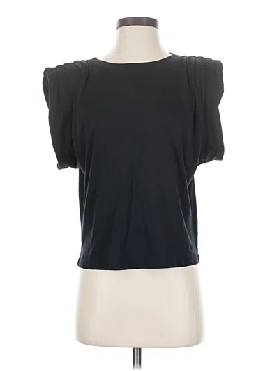 Pre-owned Zara Short Sleeve Top Black Boatneck Tops