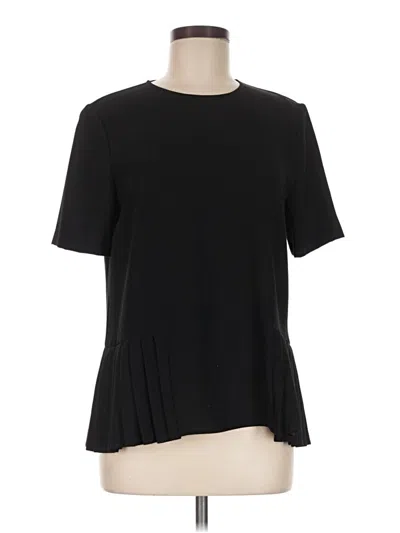 Pre-owned Zara Short Sleeve Top Black Crew Neck Tops
