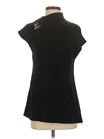 Pre-owned Zara Short Sleeve Top Black One Shoulder Neckline Tops