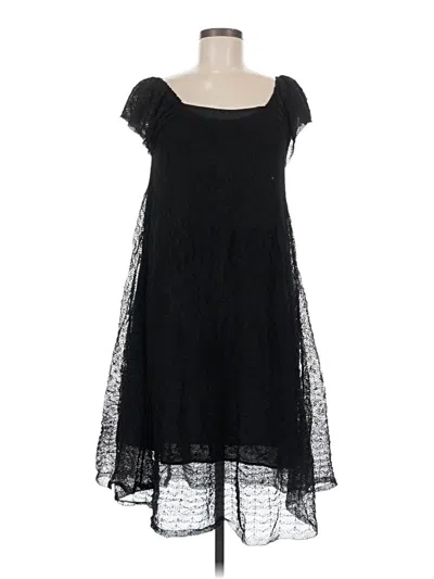 Zara Short Sleeve Top Black Square Neckline Tops