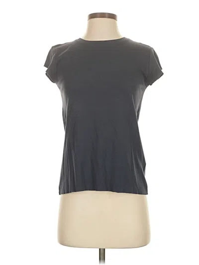 Pre-owned Zara Short Sleeve Top Gray Crew Neck Tops