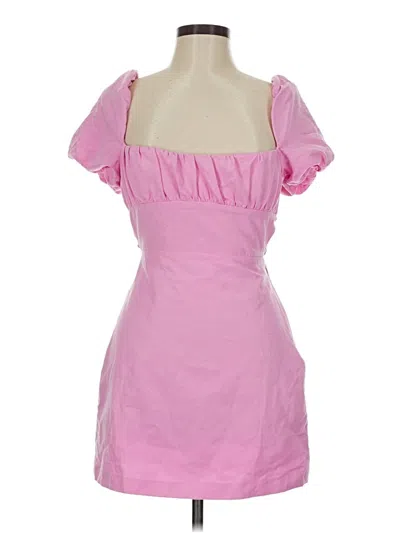 Pre-owned Zara Short Sleeve Top Pink Sweetheart Neckline Tops