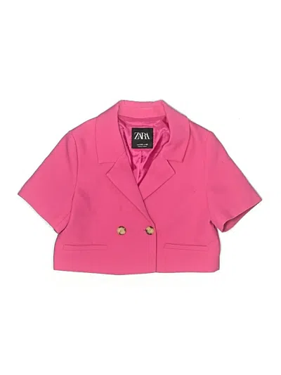 Pre-owned Zara Kids' Short Sleeve Top Pink Tops