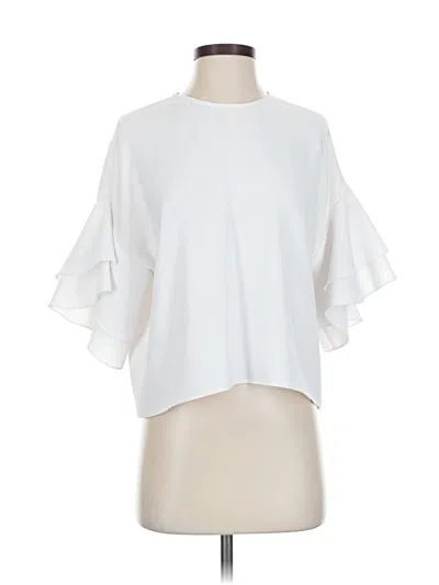 Pre-owned Zara Short Sleeve Top White Tops