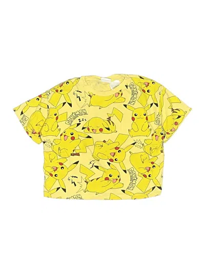 Pre-owned Zara Kids' Short Sleeve Top Yellow Tops