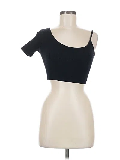 Pre-owned Zara Short Sleeve T-shirt In Black