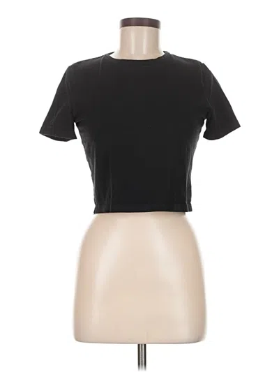 Pre-owned Zara Short Sleeve T-shirt In Black