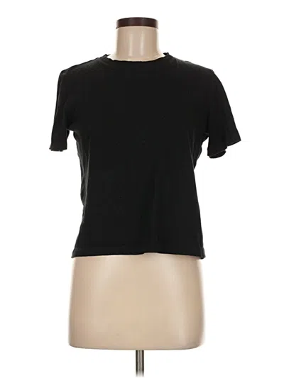 Pre-owned Zara Short Sleeve T-shirt In Black
