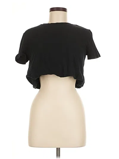 Pre-owned Zara Short Sleeve T-shirt In Black