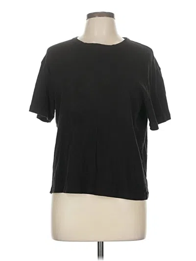 Pre-owned Zara Short Sleeve T-shirt In Black
