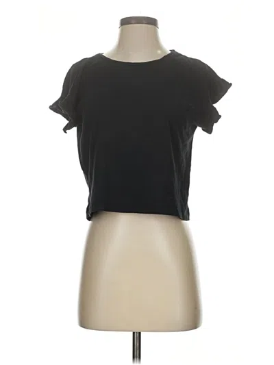 Pre-owned Zara Short Sleeve T-shirt In Black