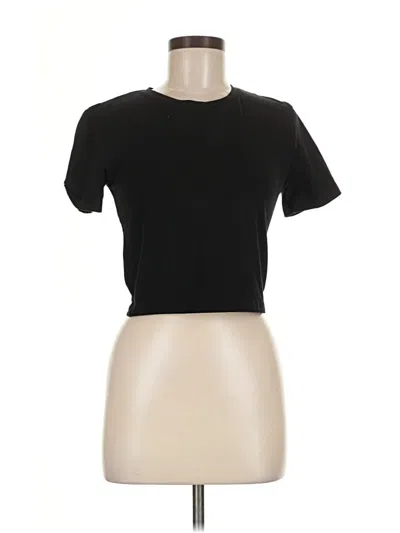Pre-owned Zara Short Sleeve T-shirt In Black
