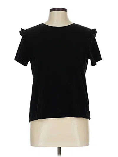 Pre-owned Zara Short Sleeve T-shirt In Black