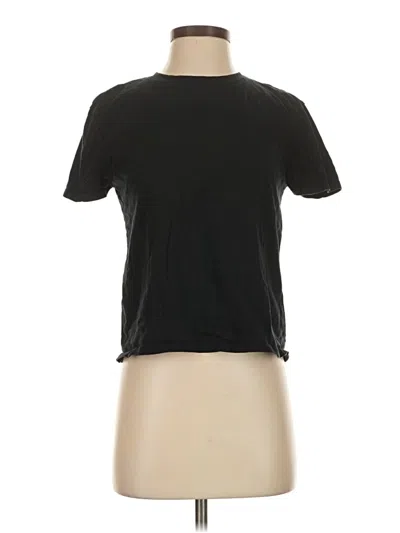 Pre-owned Zara Short Sleeve T-shirt In Black