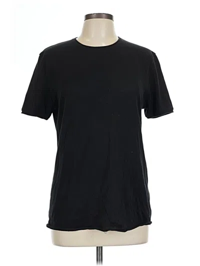 Pre-owned Zara Short Sleeve T-shirt In Black