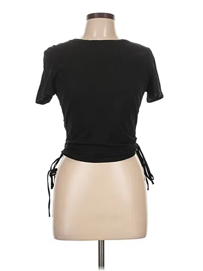 Pre-owned Zara Short Sleeve T-shirt In Black