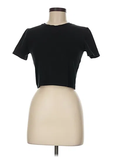 Pre-owned Zara Short Sleeve T-shirt In Black