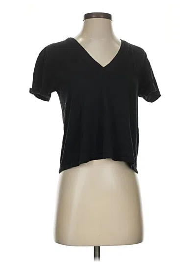 Pre-owned Zara Short Sleeve T-shirt In Black