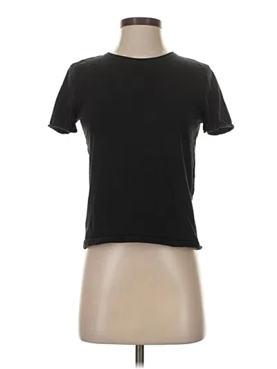 Pre-owned Zara Short Sleeve T-shirt In Black
