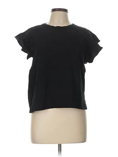 Pre-owned Zara Short Sleeve T-shirt In Black