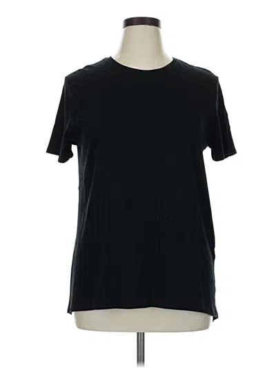 Pre-owned Zara Short Sleeve T-shirt In Black