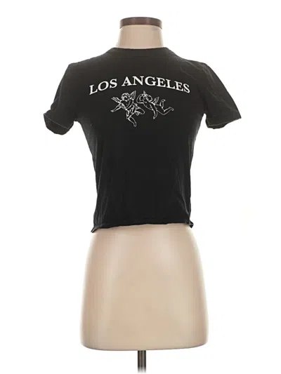 Pre-owned Zara Short Sleeve T-shirt In Black