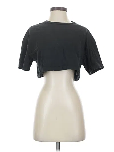 Pre-owned Zara Short Sleeve T-shirt In Black