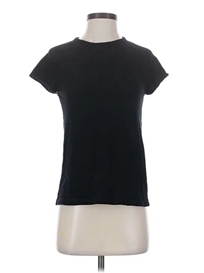 Pre-owned Zara Short Sleeve T-shirt In Black