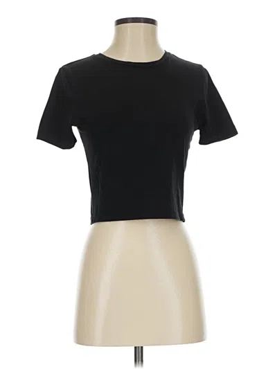 Pre-owned Zara Short Sleeve T-shirt In Black