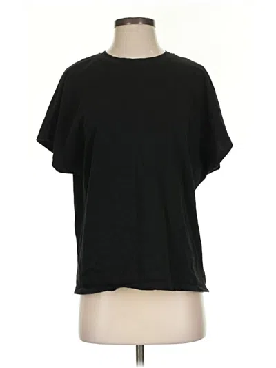 Pre-owned Zara Short Sleeve T-shirt In Black