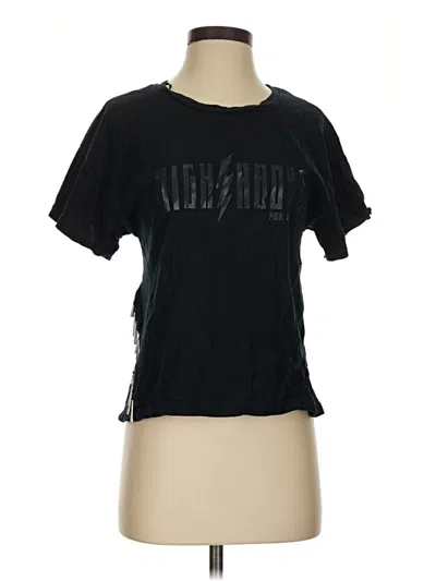 Pre-owned Zara Short Sleeve T-shirt In Black