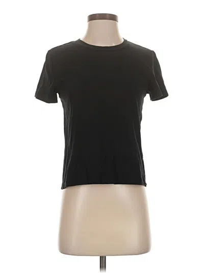 Pre-owned Zara Short Sleeve T-shirt In Black