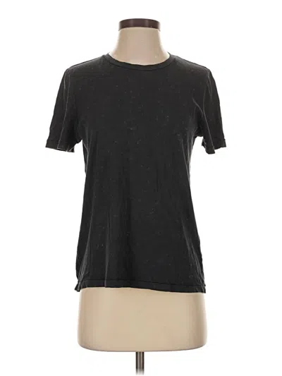 Pre-owned Zara Short Sleeve T-shirt In Black
