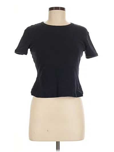 Pre-owned Zara Short Sleeve T-shirt In Black