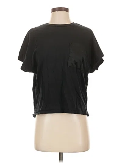 Pre-owned Zara Short Sleeve T-shirt In Black