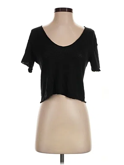 Pre-owned Zara Short Sleeve T-shirt In Black