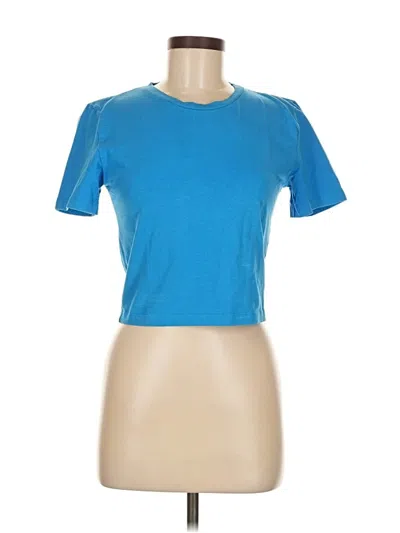 Pre-owned Zara Short Sleeve T-shirt In Blue