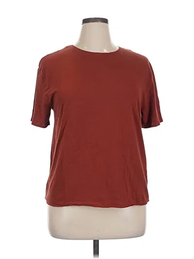 Pre-owned Zara Short Sleeve T-shirt In Brown
