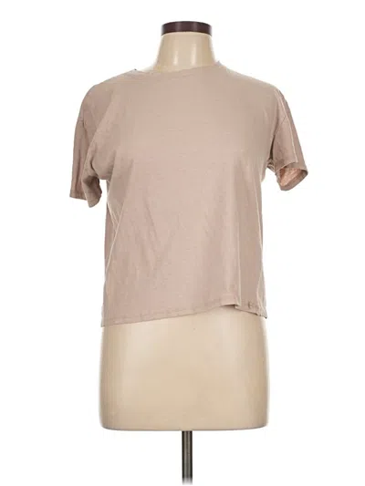 Pre-owned Zara Short Sleeve T-shirt In Brown