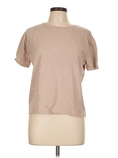 Pre-owned Zara Short Sleeve T-shirt In Brown